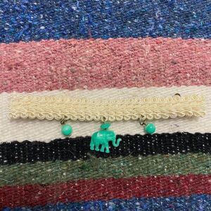 White lace choker elephant necklace